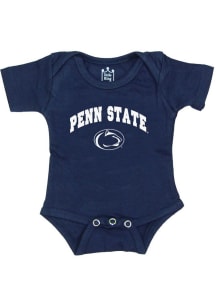Little King Penn State Nittany Lions Baby Navy Blue Arch Mascot Short Sleeve One Piece