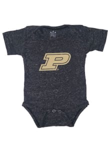 Little King Purdue Boilermakers Baby Black Primary Logo Graphic Short Sleeve One Piece