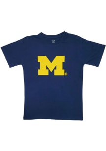 Little King Michigan Wolverines Toddler Blue Logo Tee Short Sleeve T-Shirt
