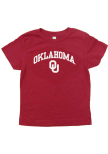 Little King Oklahoma Sooners Toddler Cardinal Arch Mascot Short Sleeve T-Shirt