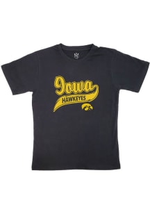 Little King Iowa Hawkeyes Youth Black Mascot Short Sleeve T-Shirt