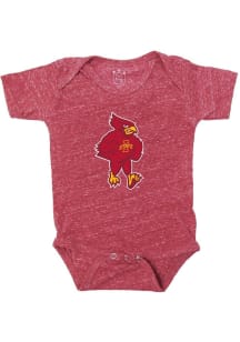 Little King Iowa State Cyclones Baby Cardinal Knobby Angry Cy Short Sleeve One Piece