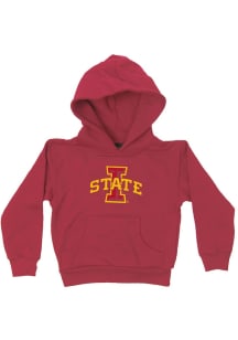 Little King Iowa State Cyclones Toddler Cardinal Primary Logo Long Sleeve Hooded Sweatshirt