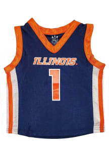Little King Illinois Fighting Illini Youth Game Day Navy Blue Basketball Jersey