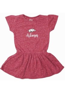 Little King Arkansas Razorbacks Toddler Girls Cardinal Knobby Short Sleeve Dress