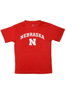 Little King Nebraska Cornhuskers Youth Red Arch Wordmark Short Sleeve T-Shirt