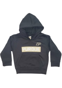 Little King Purdue Boilermakers Youth Black Box Wordmark-perf Long Sleeve Hoodie