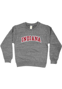 Little King Indiana Hoosiers Toddler Charcoal Knobby Arch Mascot Long Sleeve Crew Sweatshirt