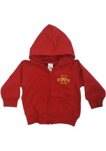 Little King Iowa State Cyclones Baby Hooded Long Sleeve Full Zip Sweatshirt - Cardinal