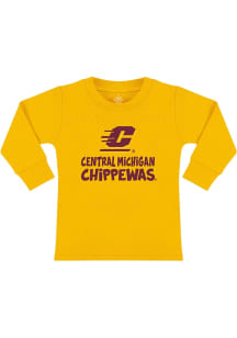 Central Michigan Chippewas Toddler Gold Playful Long Sleeve T-Shirt