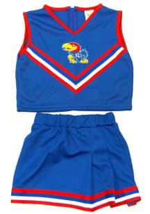 Little King Kansas Jayhawks Girls Blue Tackle Set Cheer