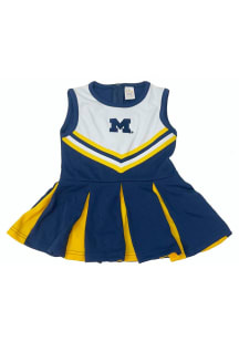 Little King Michigan Wolverines Toddler Girls Blue Tackle Sets Cheer Dress