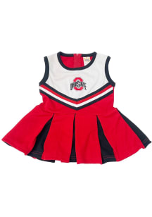 Little King Ohio State Buckeyes Baby Red Tackle Sets Cheer Dress