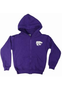 Little King K-State Wildcats Baby Zip Long Sleeve Full Zip Sweatshirt - Purple