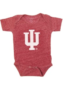 Little King Indiana Hoosiers Baby Cardinal Knobby Short Sleeve One Piece
