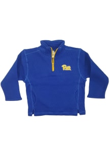 Little King Pitt Panthers Toddler Blue Quilted Long Sleeve Qtr Zip
