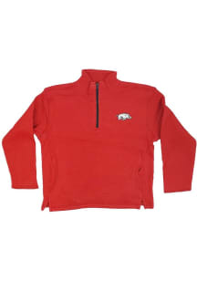 Little King Arkansas Razorbacks Youth Cardinal Quilted Long Sleeve Quarter Zip Shirt