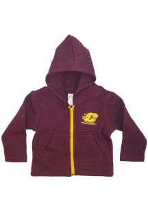 Little King Central Michigan Chippewas Baby Quilted Long Sleeve Full Zip Sweatshirt - Maroon