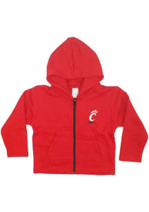Little King Cincinnati Bearcats Toddler Quilted Long Sleeve Full Zip Sweatshirt - Red