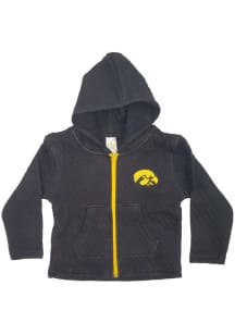 Little King Iowa Hawkeyes Youth Black Quilted Long Sleeve Full Zip Jacket
