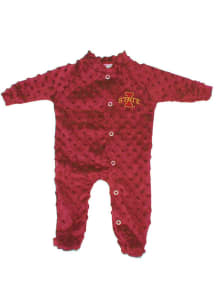 Little King Iowa State Cyclones Baby Cardinal Two Tone Cuddle Bubble Loungewear One Piece Pajamas