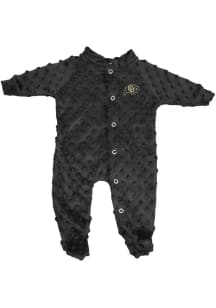 Little King Colorado Buffaloes Baby Black Two Tone Cuddle Bubble Loungewear One Piece Pajamas