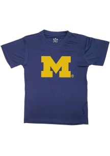 Little King Michigan Wolverines Toddler Blue Primary Logo Style Short Sleeve T-Shirt