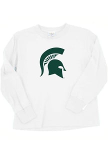 Little King Michigan State Spartans Toddler White Mascot Long Sleeve T-Shirt