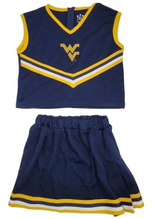 Little King West Virginia Mountaineers Toddler Girls Blue Logo Sets Cheer