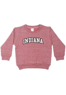 Little King Indiana Hoosiers Toddler Cardinal Knobby Long Sleeve Crew Sweatshirt
