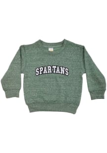 Little King Michigan State Spartans Toddler Green Knobby Long Sleeve Crew Sweatshirt