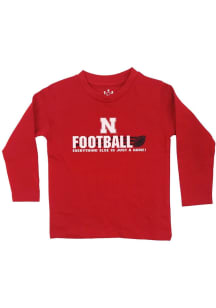 Little King Nebraska Cornhuskers Youth Red Football Long Sleeve T-Shirt