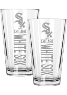 Chicago White Sox Pinnacle 2 Pack 16oz Pint Glass - White