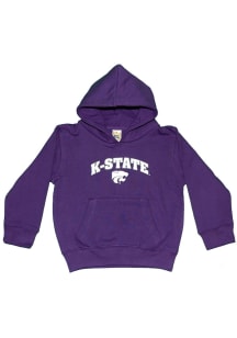 Little King K-State Wildcats Toddler Purple Arch Mascot Long Sleeve Hooded Sweatshirt