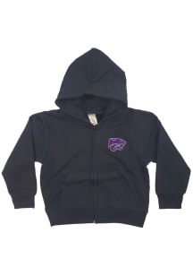 Little King K-State Wildcats Toddler Primary Long Sleeve Full Zip Sweatshirt - Black