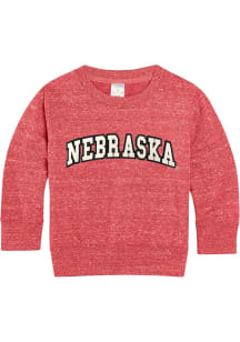 Little King Nebraska Cornhuskers Toddler Red Knobby Arch Long Sleeve Crew Sweatshirt