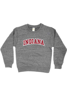 Little King Indiana Hoosiers Youth Black Knobby Arch Long Sleeve Crew Sweatshirt