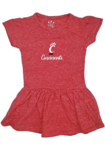 Little King Cincinnati Bearcats Toddler Girls Red Knobby Short Sleeve Dress