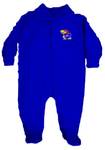 Little King Kansas Jayhawks Baby Blue Cuddle Bubble Loungewear One Piece Pajamas