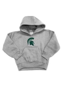 Little King Michigan State Spartans Toddler Grey Logo Long Sleeve Hooded Sweatshirt