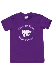 Little King K-State Wildcats Toddler Purple Start Em Young Short Sleeve T-Shirt