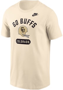 Nike Colorado Buffaloes Natural Football Football Helmet Core Short Sleeve T Shirt