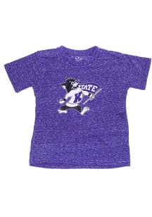 Little King K-State Wildcats Youth Purple Knobby Short Sleeve Fashion T-Shirt