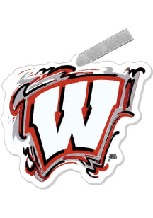 Wisconsin Badgers Justin Patton Logo Ornament - Red