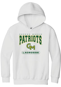 Summit Sportswear George Mason University Youth White Lacrosse Long Sleeve Hoodie