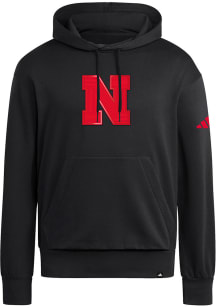 Adidas Nebraska Cornhuskers Mens Black Our Red Burns Brighter Long Sleeve Hoodie