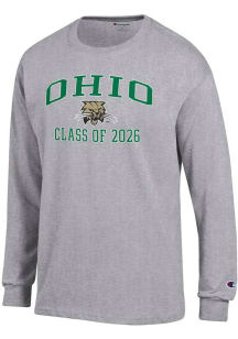 Champion Ohio Bobcats Grey Primary Class of 2026 Jersey Long Sleeve T Shirt