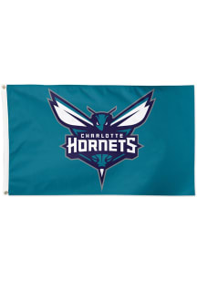 Charlotte Hornets Wordmark Home 3x5 Silk Screen Grommet Flag - Purple