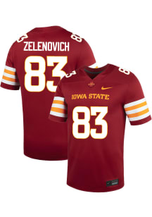 Sam Zelenovich  Nike Iowa State Cyclones Cardinal Red NIL Name And Number Football Jersey