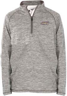 James Madison Dukes Youth Grey Mathew Long Sleeve Quarter Zip Shirt